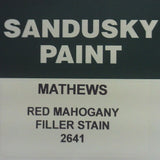 MATHEWS 2641 RED MAHOGANY FILLER STAIN QT