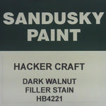 HACKERCRAFT HB4221 DK WALNUT FILLER STAIN QT