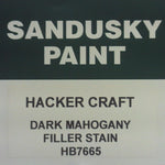 HACKERCRAFT HB7665 DK MAHOGANY FILLER STAIN QT