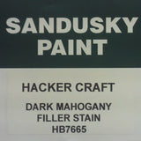 HACKERCRAFT HB7665 DK MAHOGANY FILLER STAIN QT