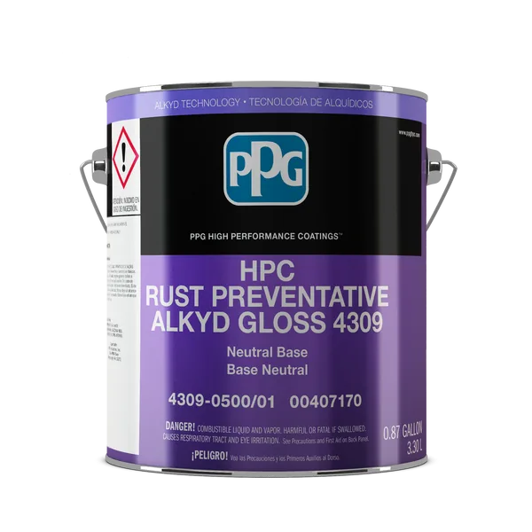 PPG HPC Rust Preventative Alkyd Gloss 4309 container